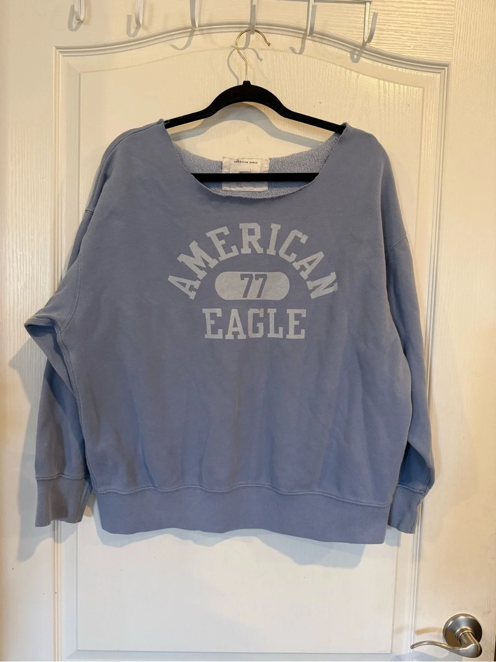 American Eagle Super Soft Oversized Crew Neck blue Sweatshirt medium